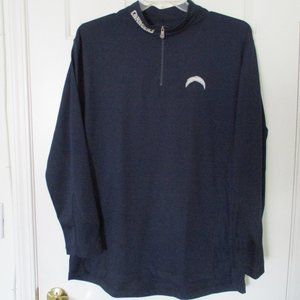 NFL Los Angeles Chargers Shield Gear Mens L/S 1/4 Zip Athletic Shirt NWOT-Large